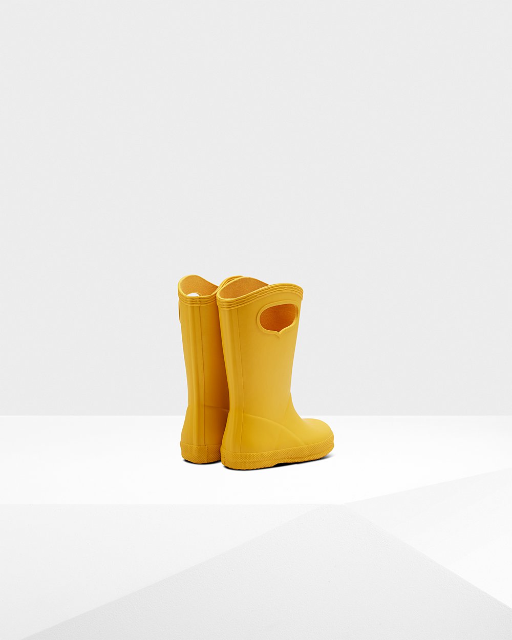 Bottes de Pluie Hunter Original First Classic Grab Handle Enfant Jaune IAXLBNT-83